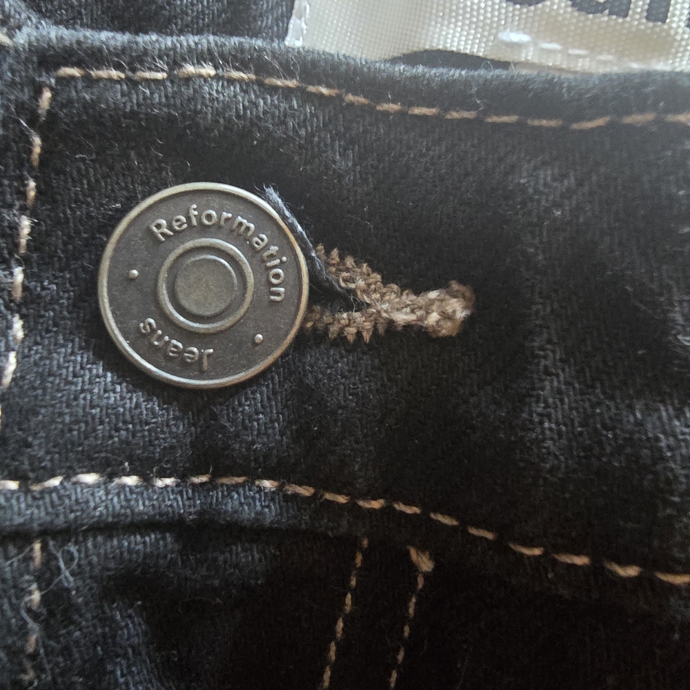 Reformation Alyssa High Rise Wide Leg Long Jeans, Size 32 - Picture 13 of 13